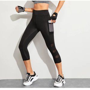 Black High waisted sheer leggings